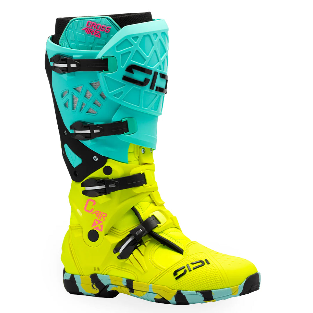 Sidi Crossair X CE Boots Mint Green/Fluo Yellow