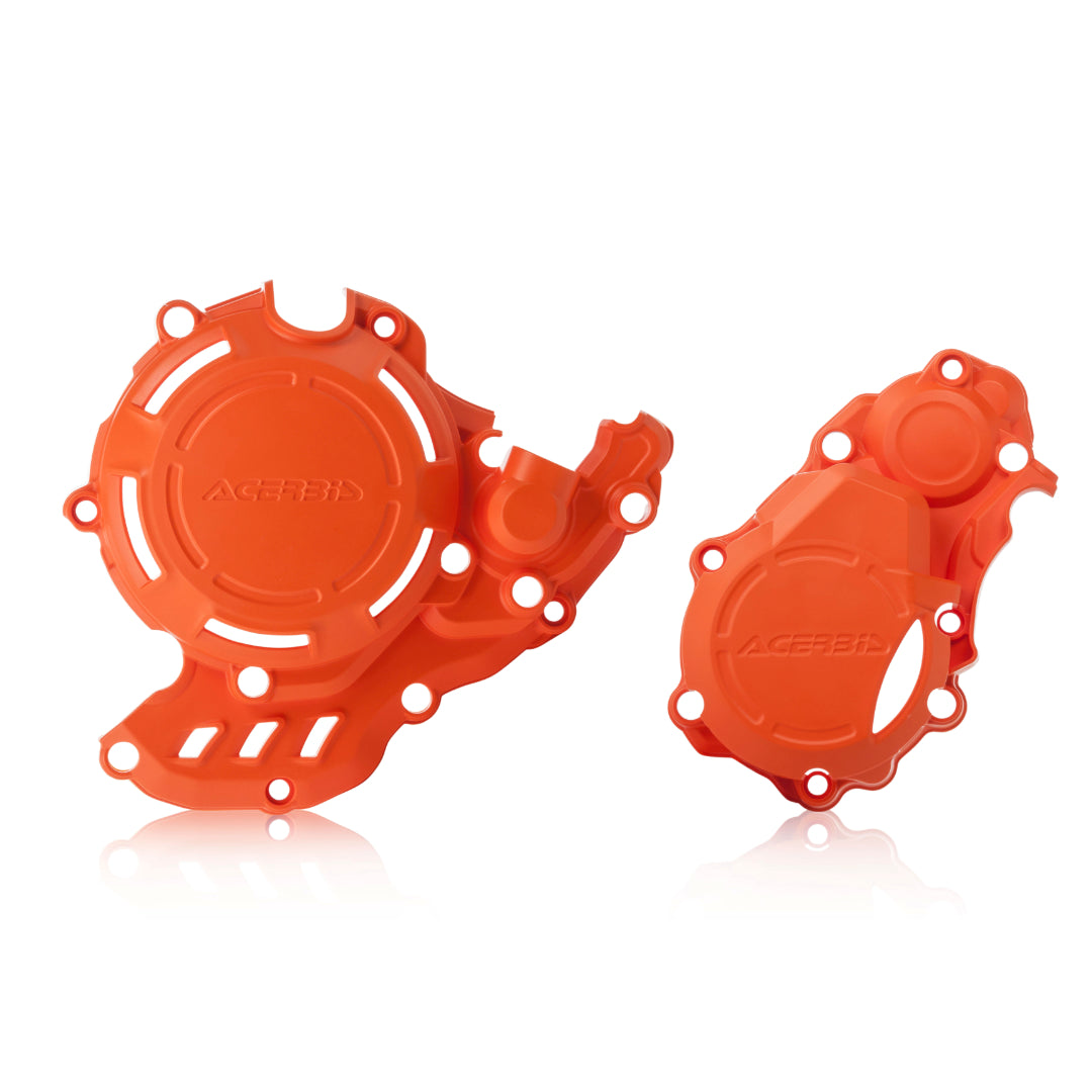 Acerbis X-Power Engine Cover Set KTM SXF 250/350 16-22, Husky FC 250/350 16-22, GasGas MC-F 250/350 21-23 Orange