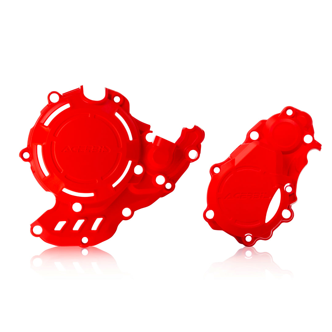 Acerbis X-Power Engine Cover Set KTM SXF 250/350 16-22, Husky FC 250/350 16-22, GasGas MC-F 250/350 21-23 Red
