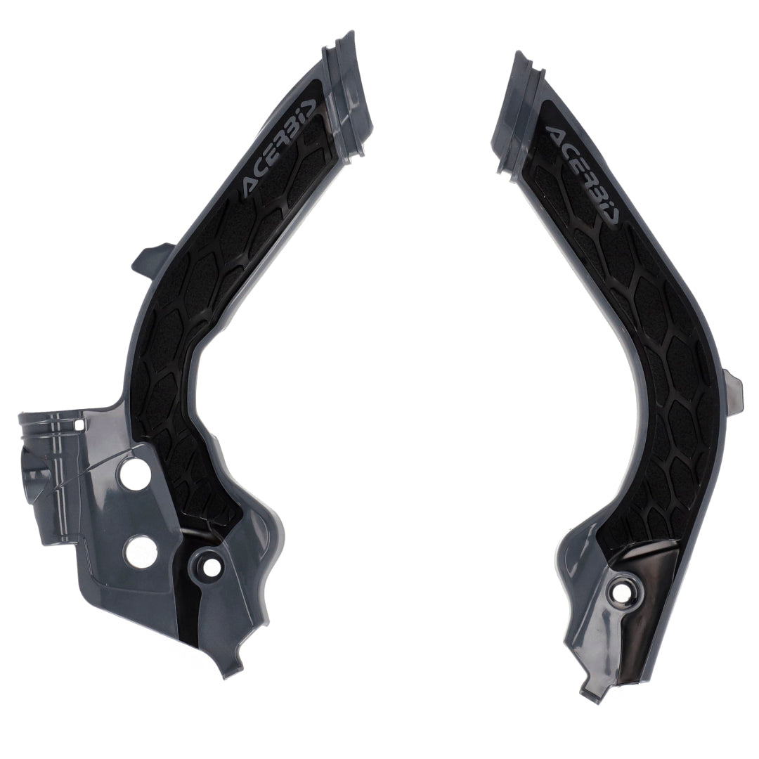 Acerbis X-Grip Frame Guards HUSKY TC/FC 125-19-23 TE/FE 19-23, GAS GAS MC 21-23 EC/EX 21-23 Grey/Black