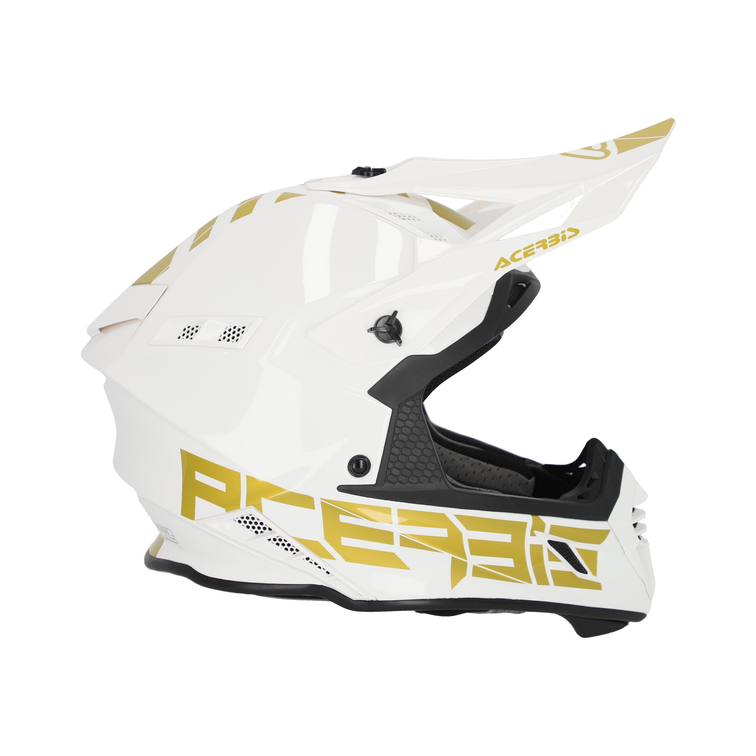 Acerbis X-Track MX Helmet Glossy White/Gold