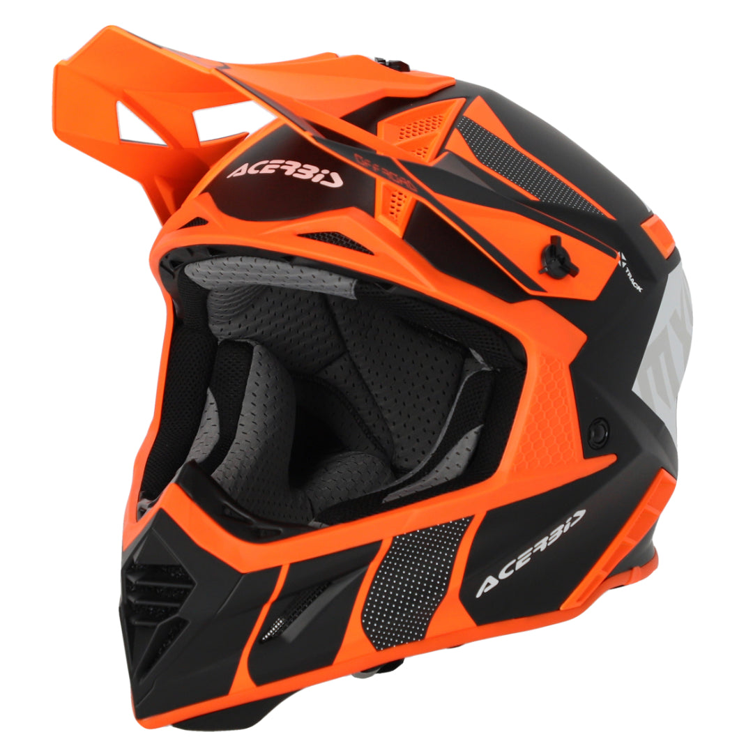 Acerbis X-Track MX Helmet Matte Orange Fluo/Black