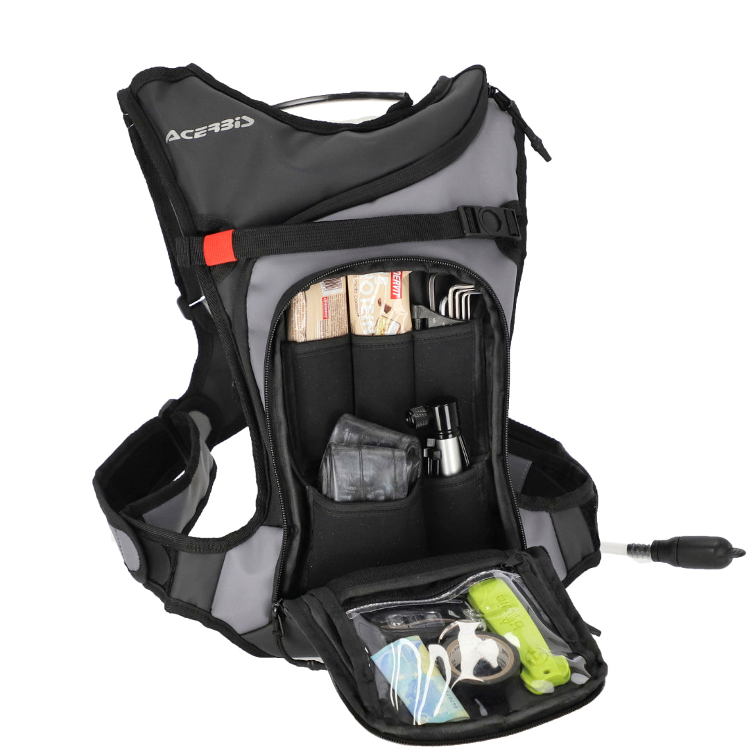 Acerbis Senter MTB Hydration Drink Backpack - With 2 Litre Bladder Black/Grey