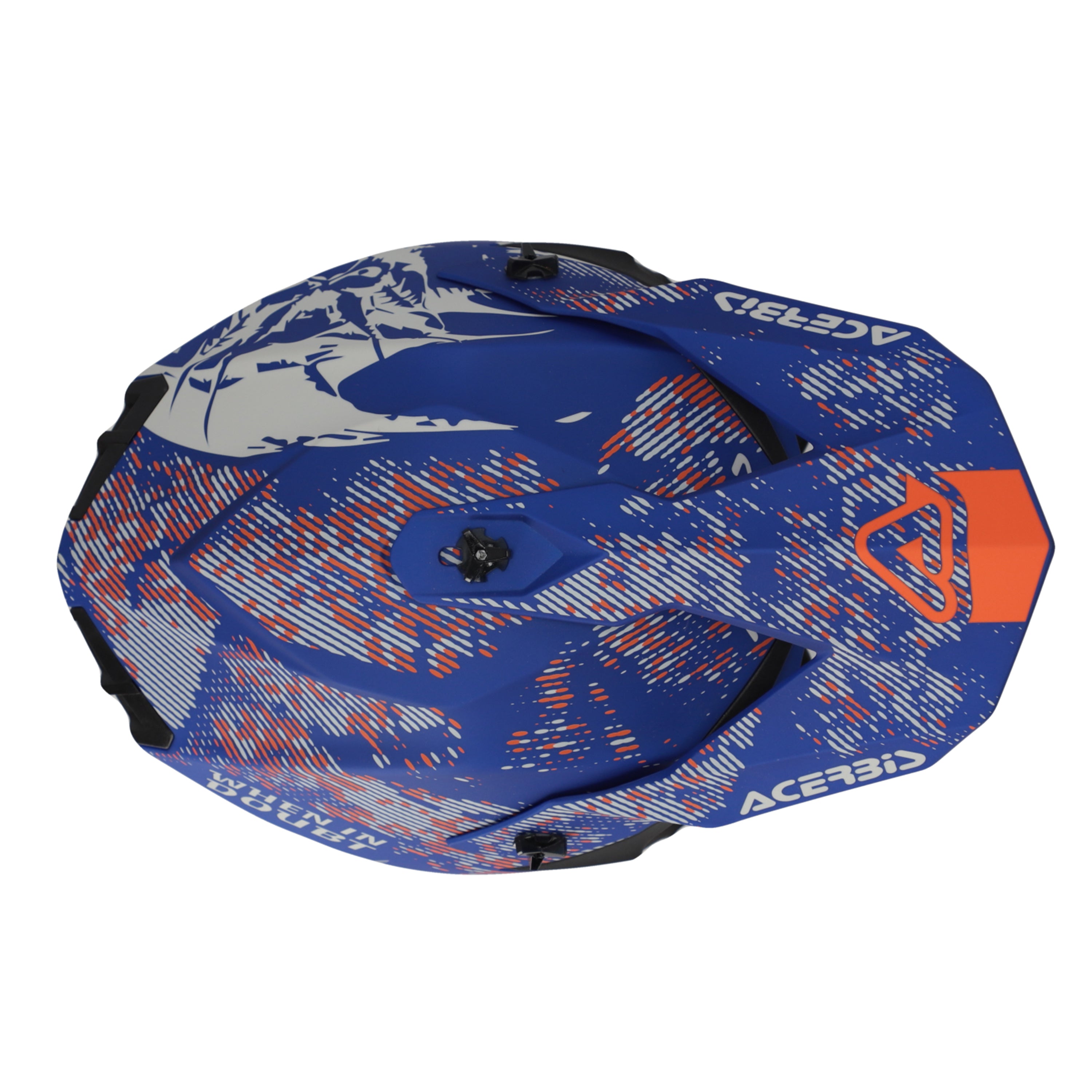 Acerbis Linear Graphic MX Helmet Matte Grey/Blue