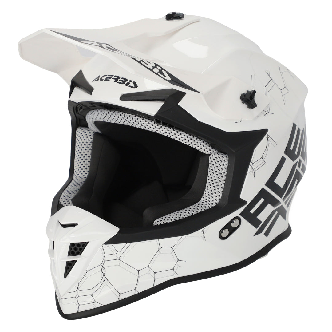 Acerbis Linear Solid MX Helmet Glossy White