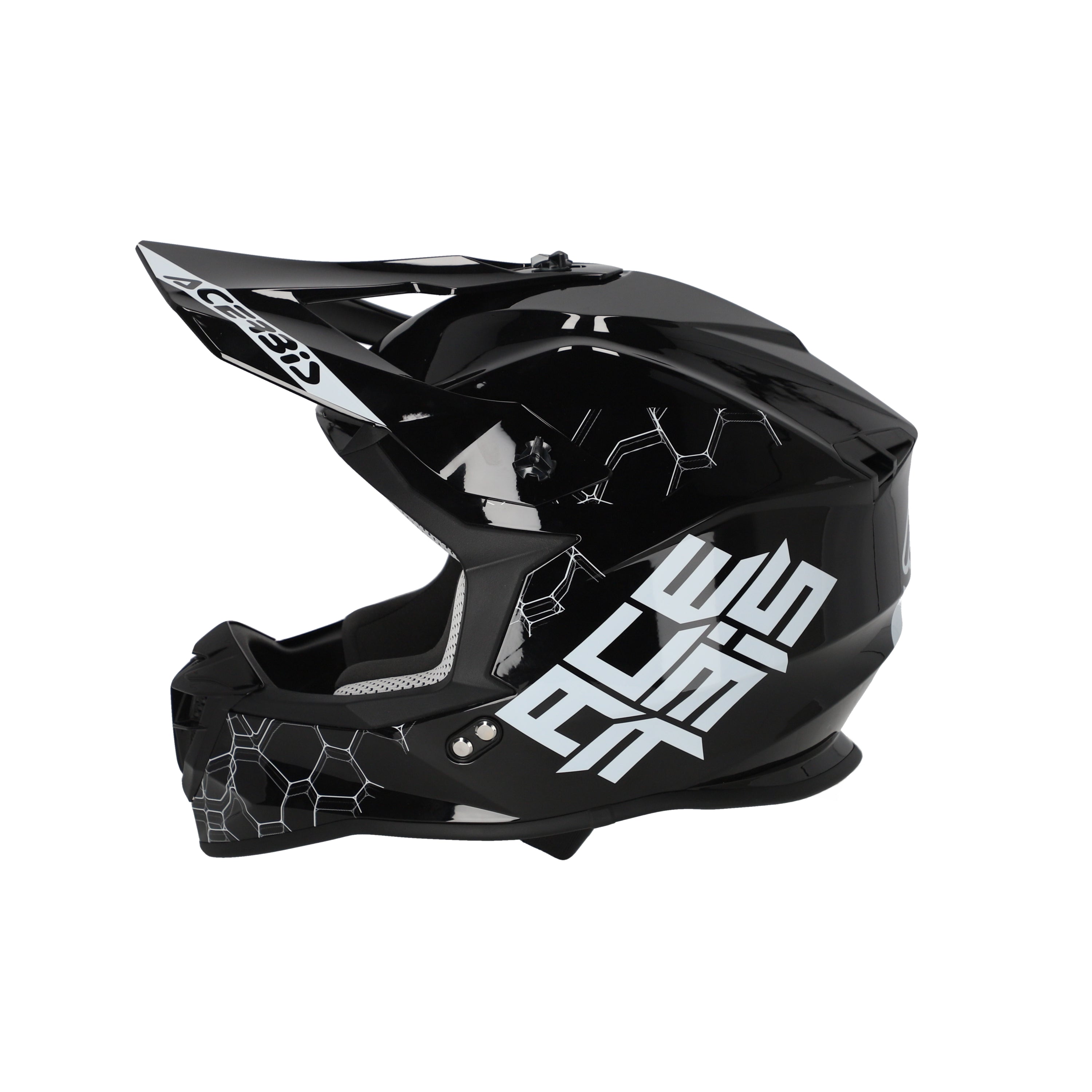Acerbis Linear Solid MX Helmet Glossy Black