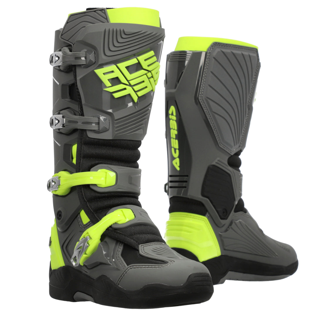 Acerbis Whoops MX Boots Grey/Yellow Fluo