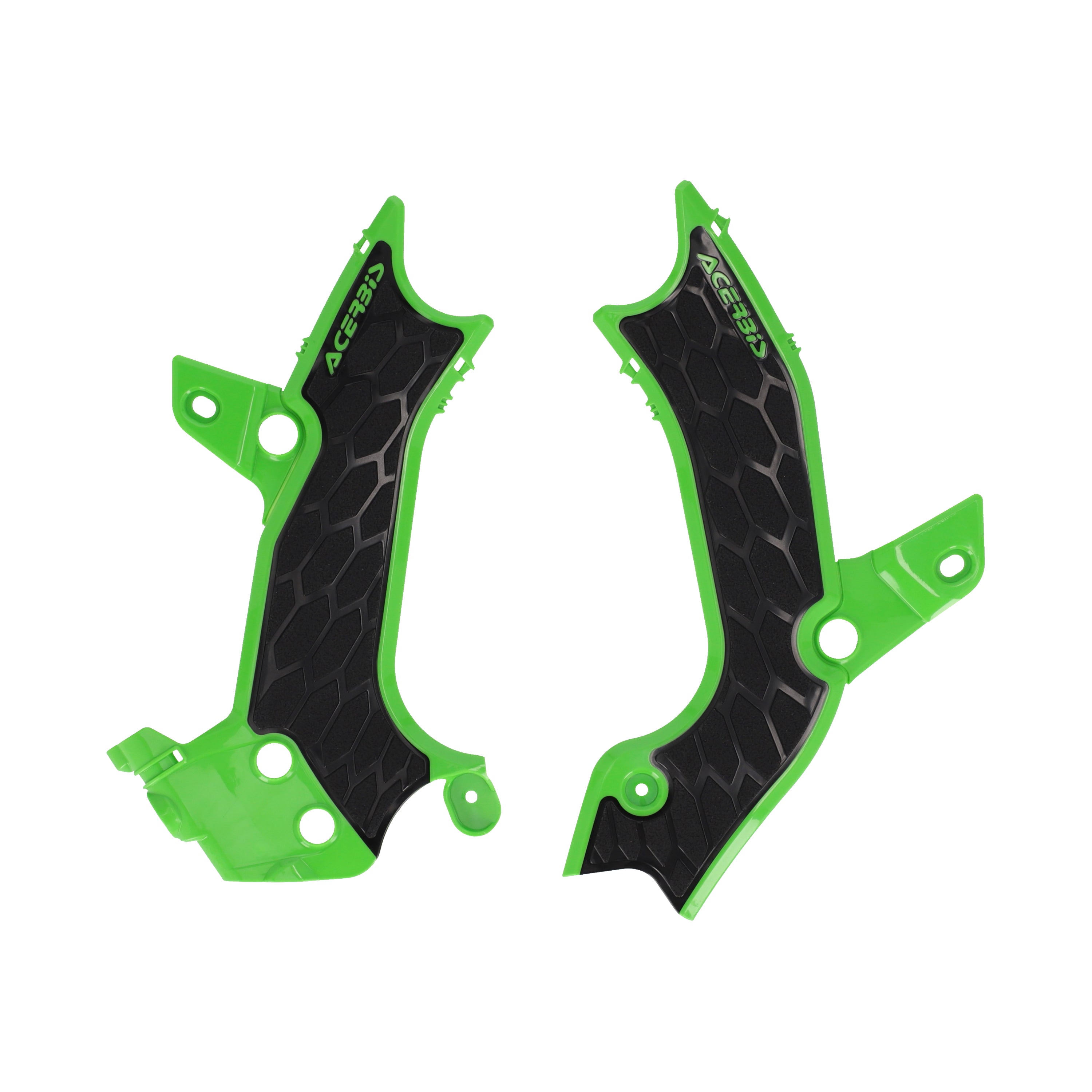 Acerbis X-Grip Frame Guards KAWASAKI KX 250 2025, KX 450 2024-2025, KX 450X 2024-2025 Green/Black