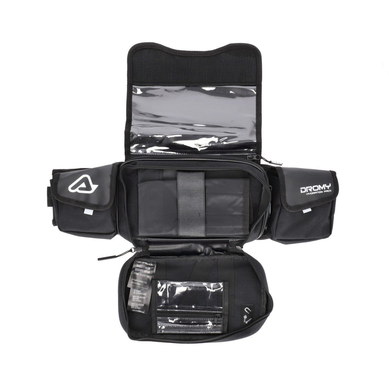 Acerbis Dromy Logo Drink Waist Hydration Pack Black/White