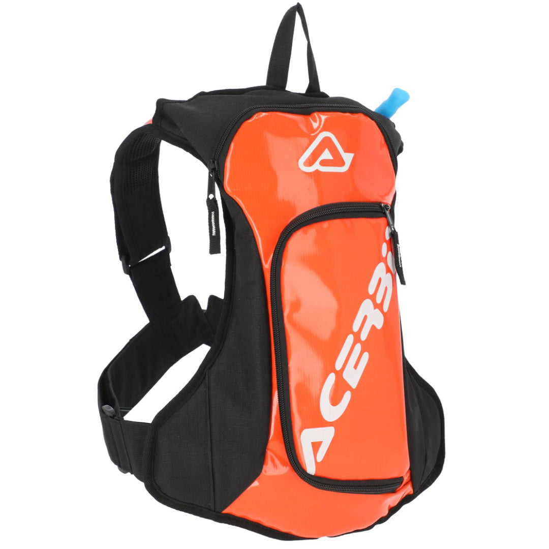Acerbis Acqua Logo Hydration Drink Backpack 5l - With 2 Litre Bladder Orange/White