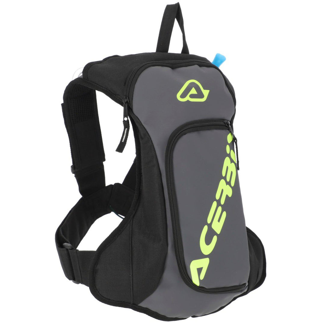 Acerbis Acqua Logo Hydration Drink Backpack 5l - With 2 Litre Bladder Black/Grey