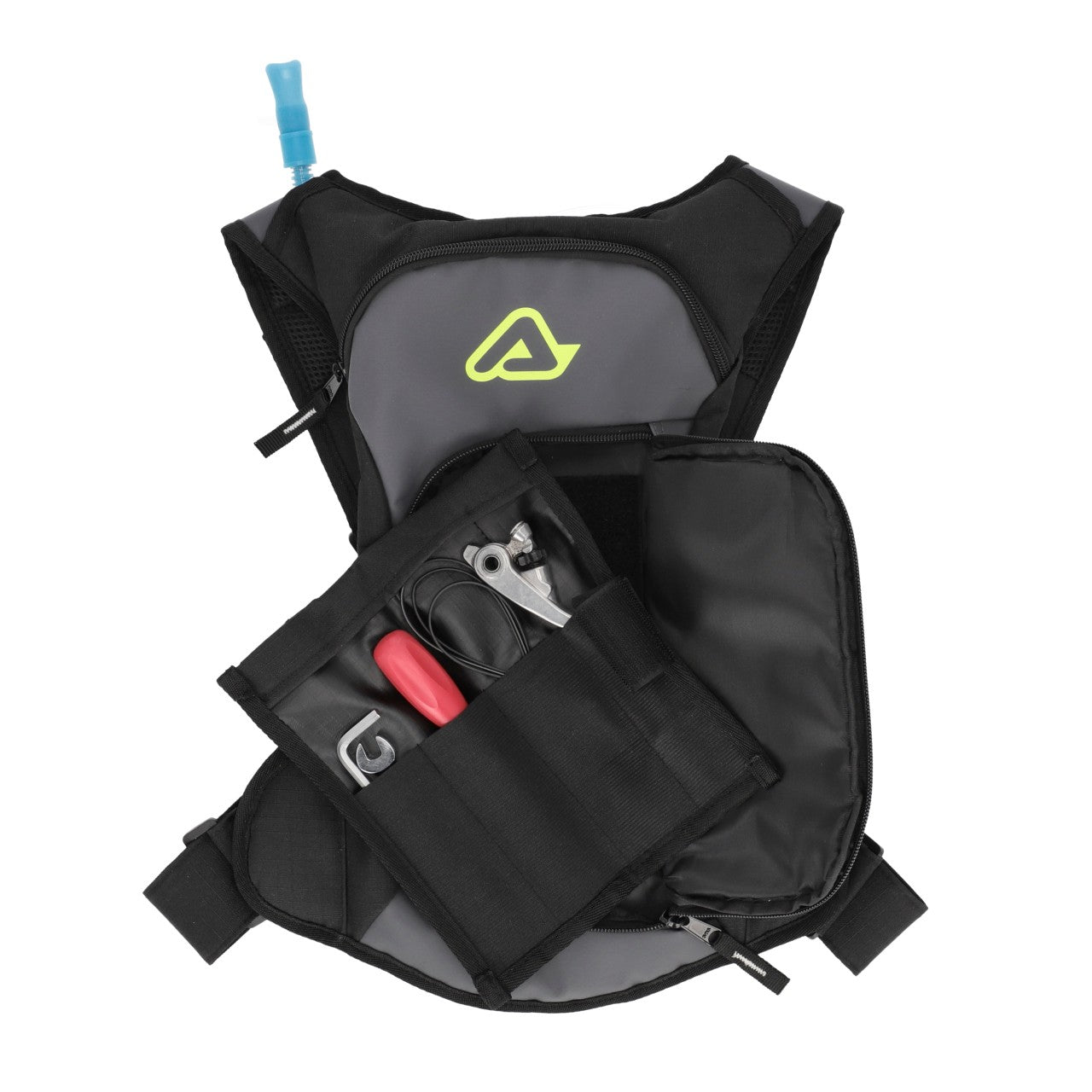Acerbis Acqua Logo Hydration Drink Backpack 5l - With 2 Litre Bladder Black/Grey