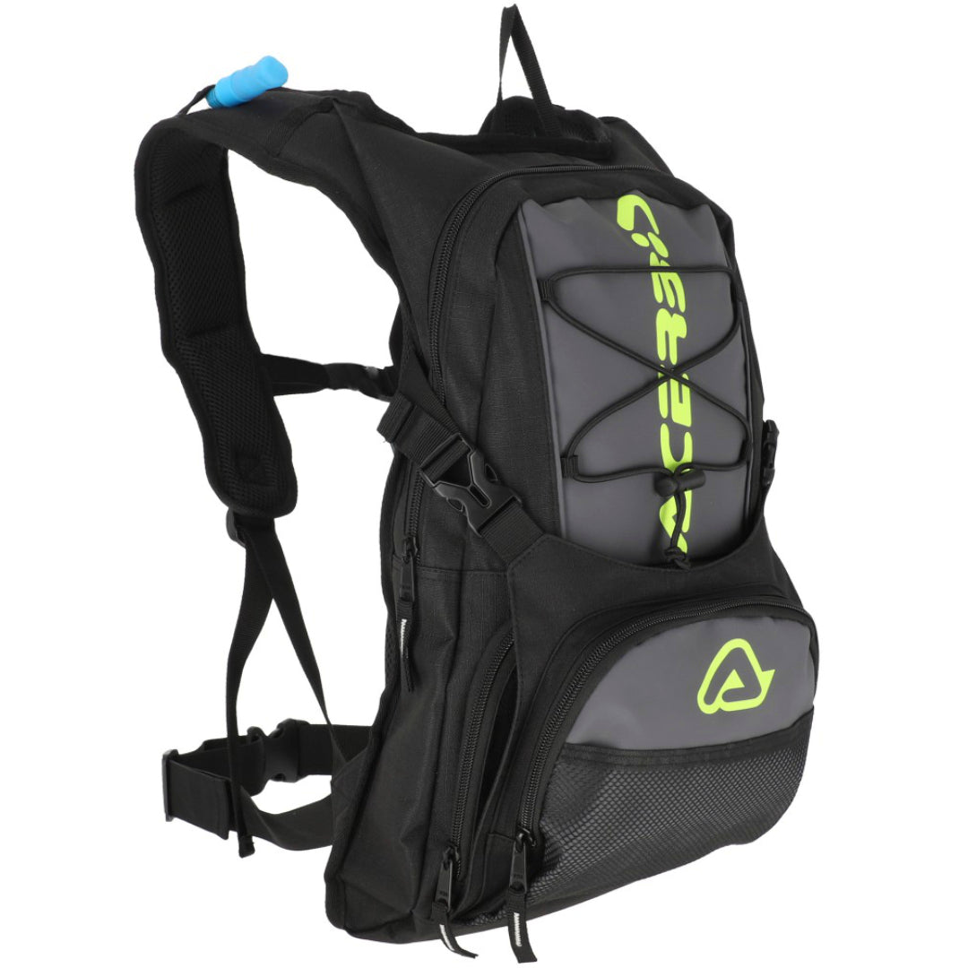 Acerbis H20 Logo Hydration Drink Backpack 10l - With 2 Litre Bladder Black/Grey