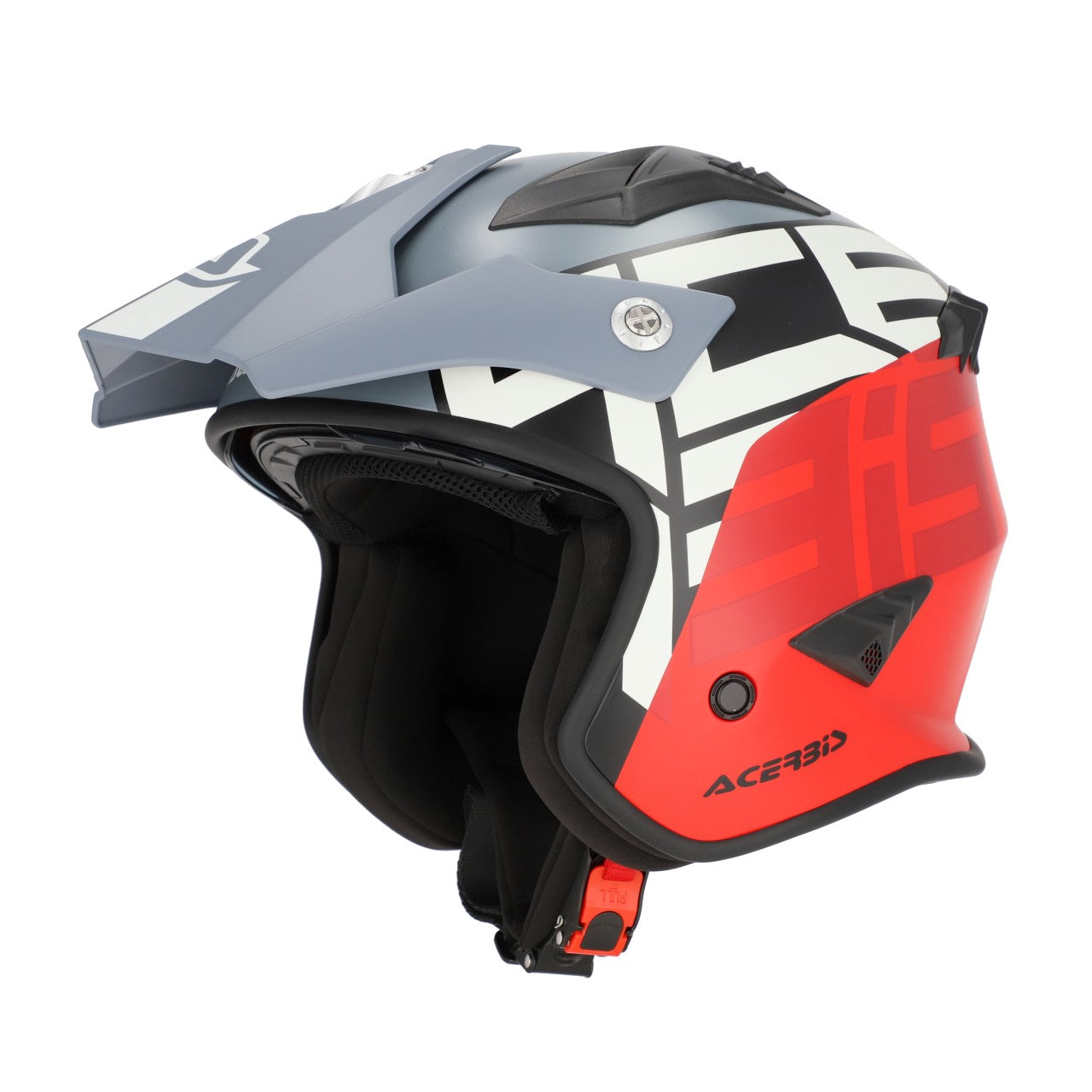 Acerbis Jet Aria Graphic Trials Helmet Grey/Red