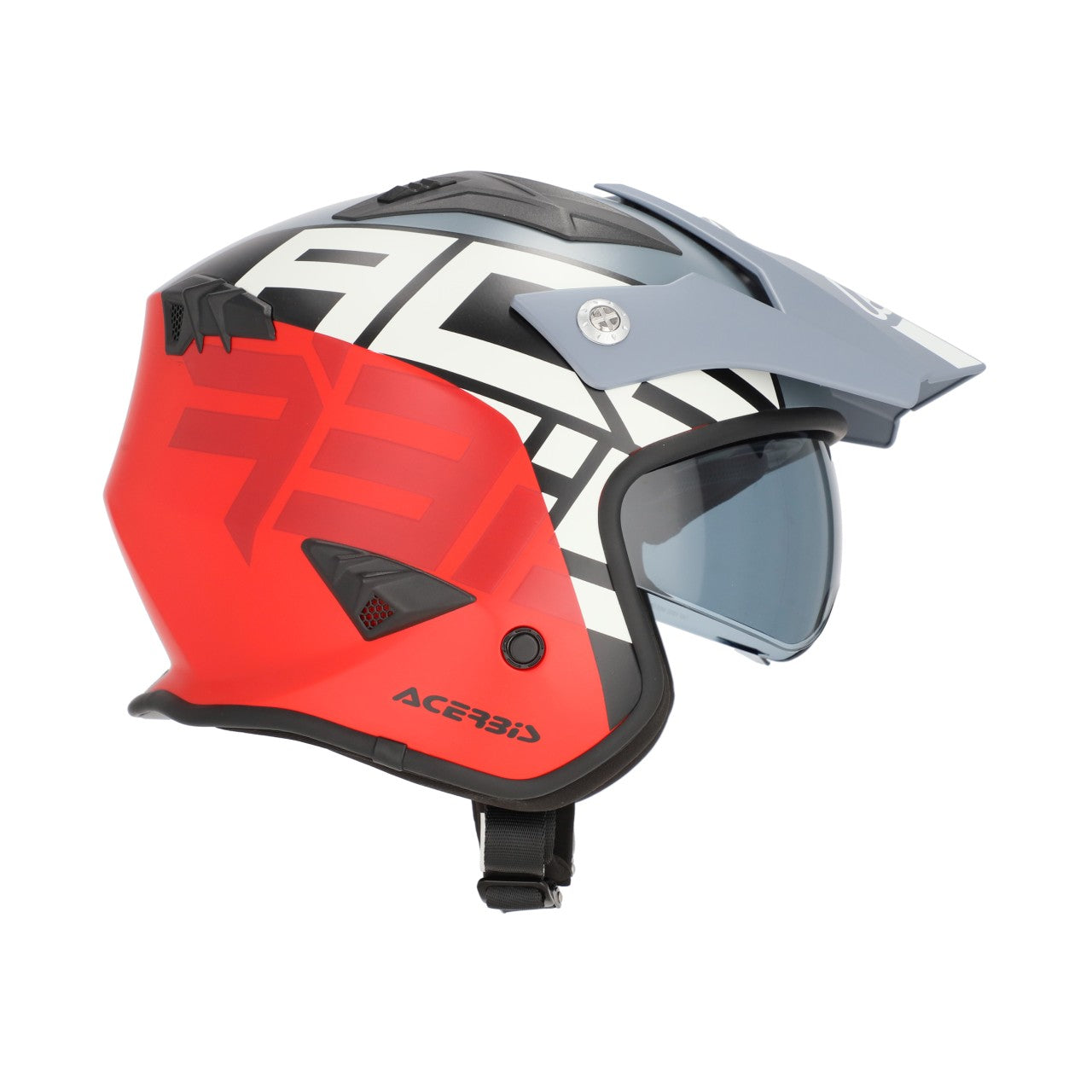 Acerbis Jet Aria Graphic Trials Helmet Grey/Red