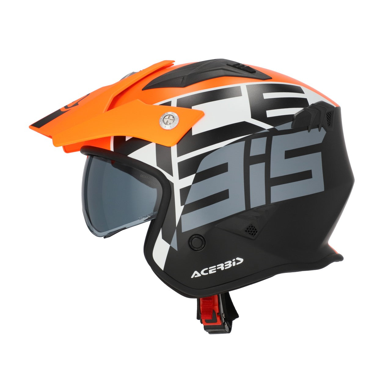 Acerbis Jet Aria Graphic Trials Helmet Orange Fluo/Black