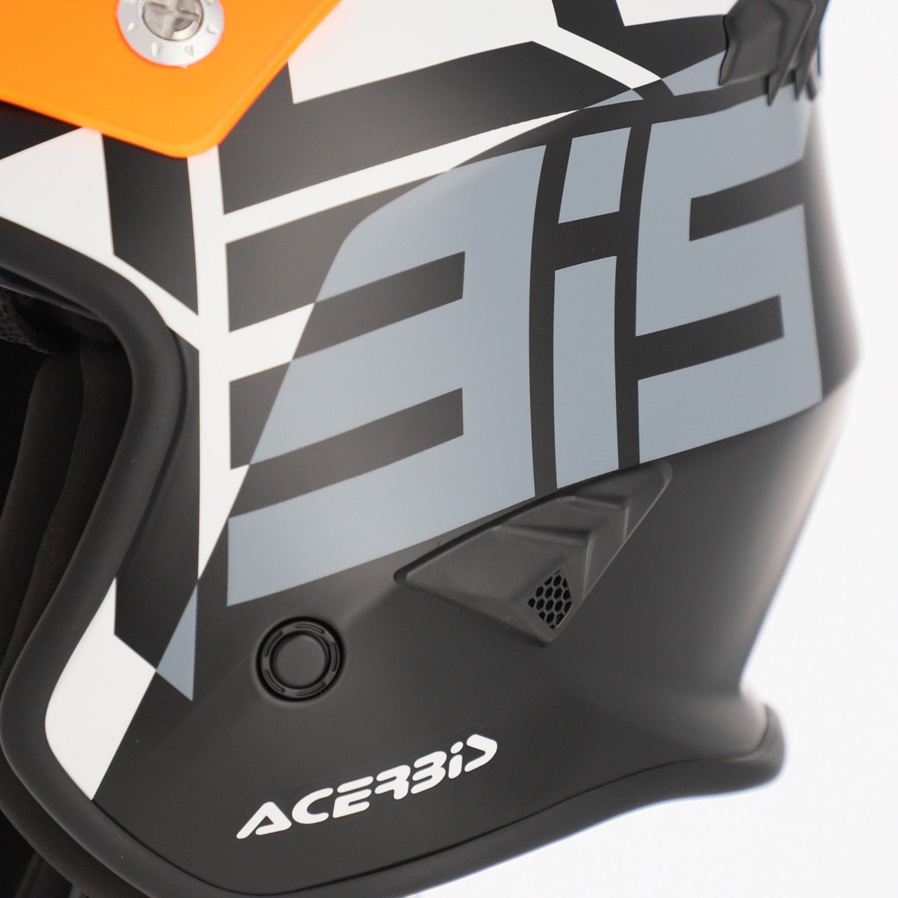 Acerbis Jet Aria Graphic Trials Helmet Orange Fluo/Black