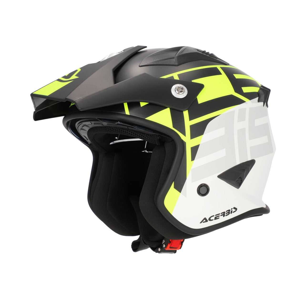 Acerbis Jet Aria Graphic Trials Helmet Black/Fluo Yellow
