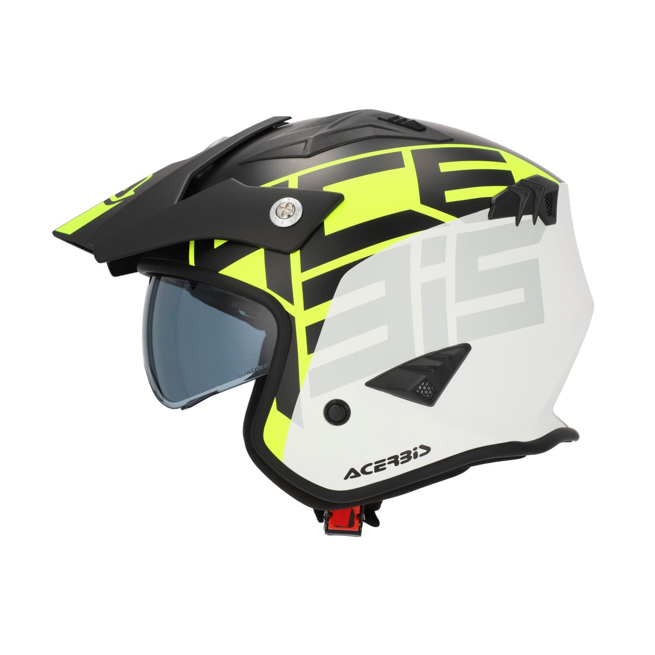 Acerbis Jet Aria Graphic Trials Helmet Black/Fluo Yellow