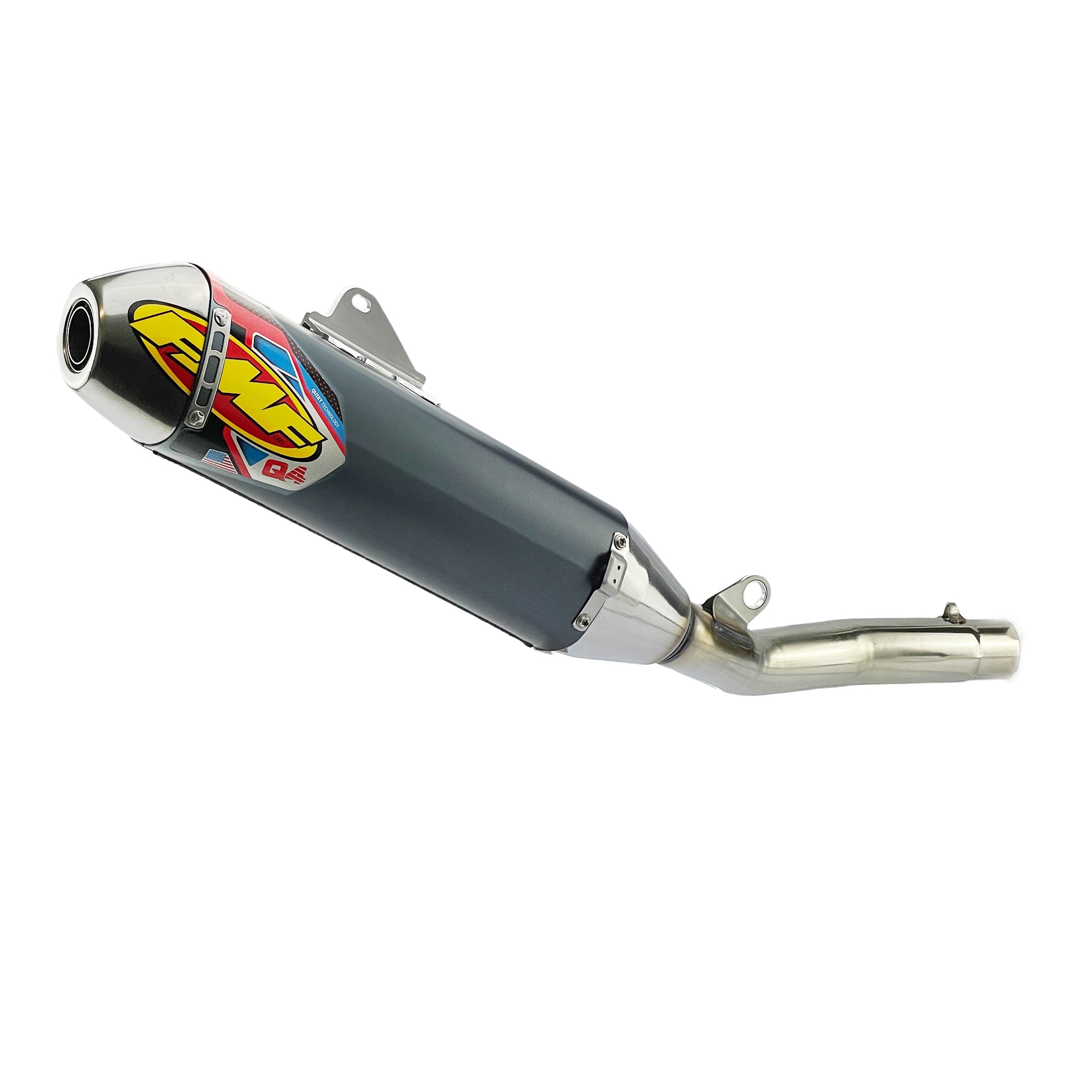 FMF Q4 Hex Exhaust Silencer Yamaha YZ 450F 18-26, YZ 450FX 19-26, WR 450F 19-26 - FMF 044442