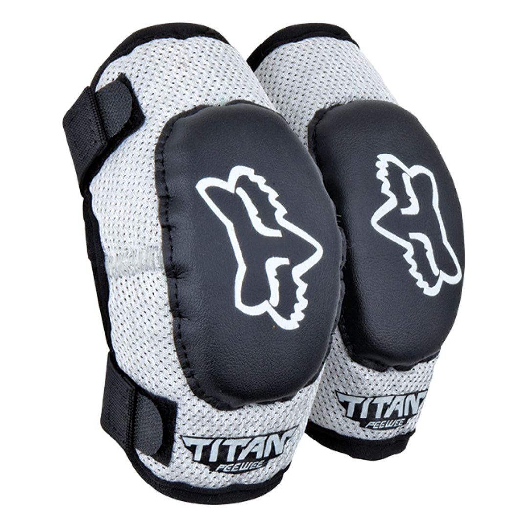 Fox PeeWee Titan Elbow Guards Black/Silver