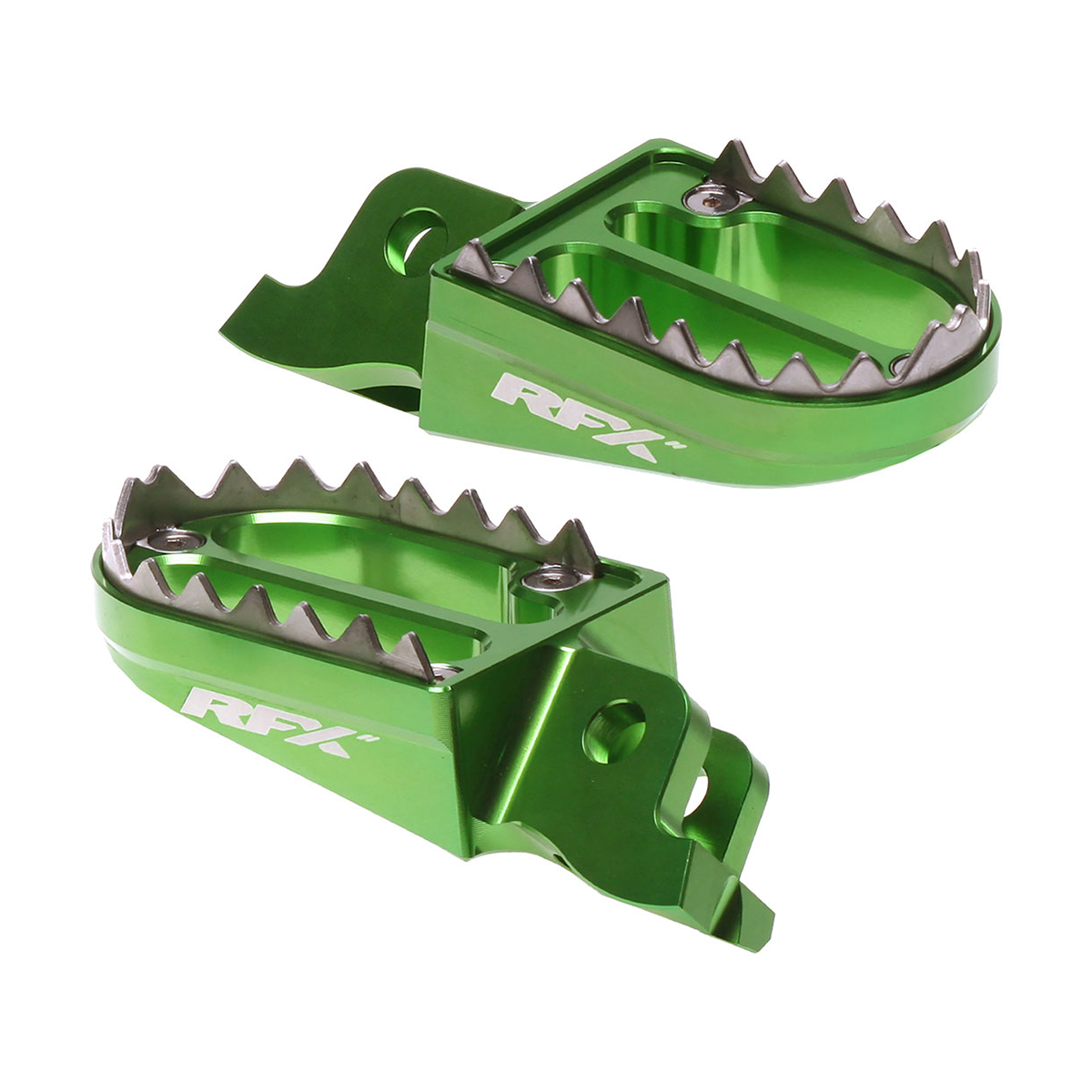 RFX Pro Series 2 Footrests Kawasaki KXF250 06-24 KXF450 07-24 Green