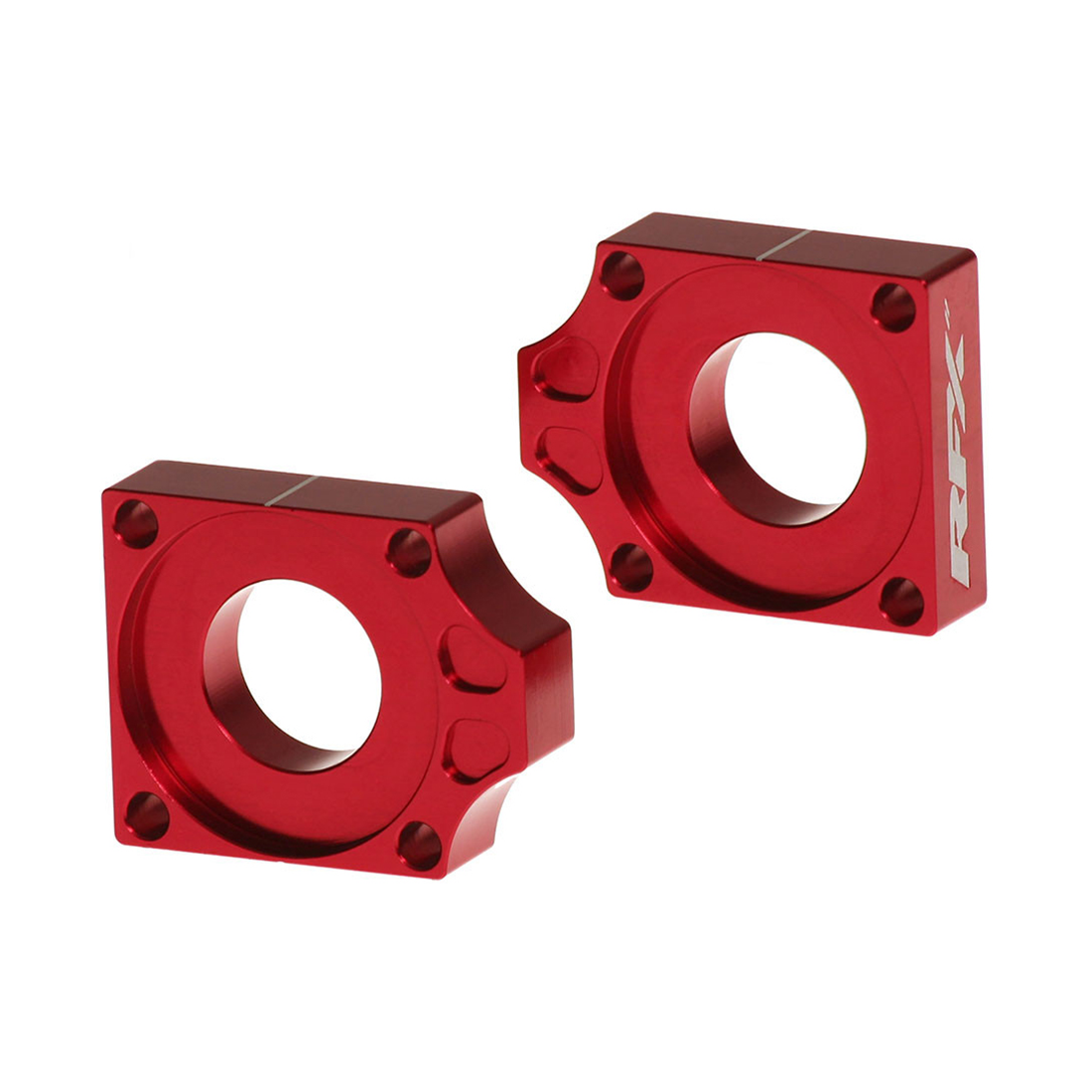 RFX Pro Rear Axle Adjuster Blocks Gas Gas MC125-450 23.5-25 EC/F 24-25 Red
