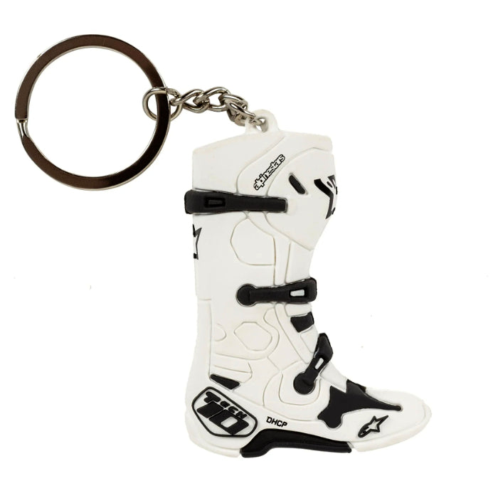 Alpinestars Tech 10 Boot Keyfob Keyring White