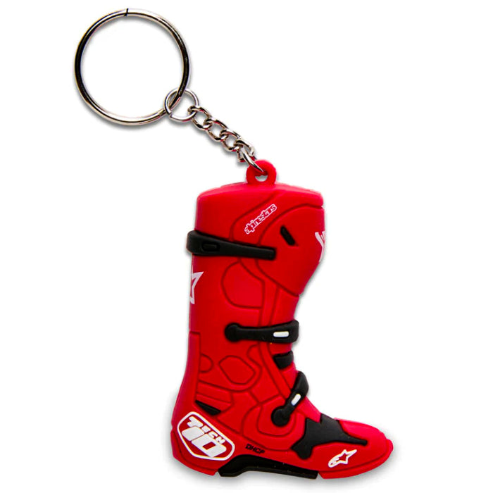 Alpinestars Tech 10 Boot Keyfob Keyring Red