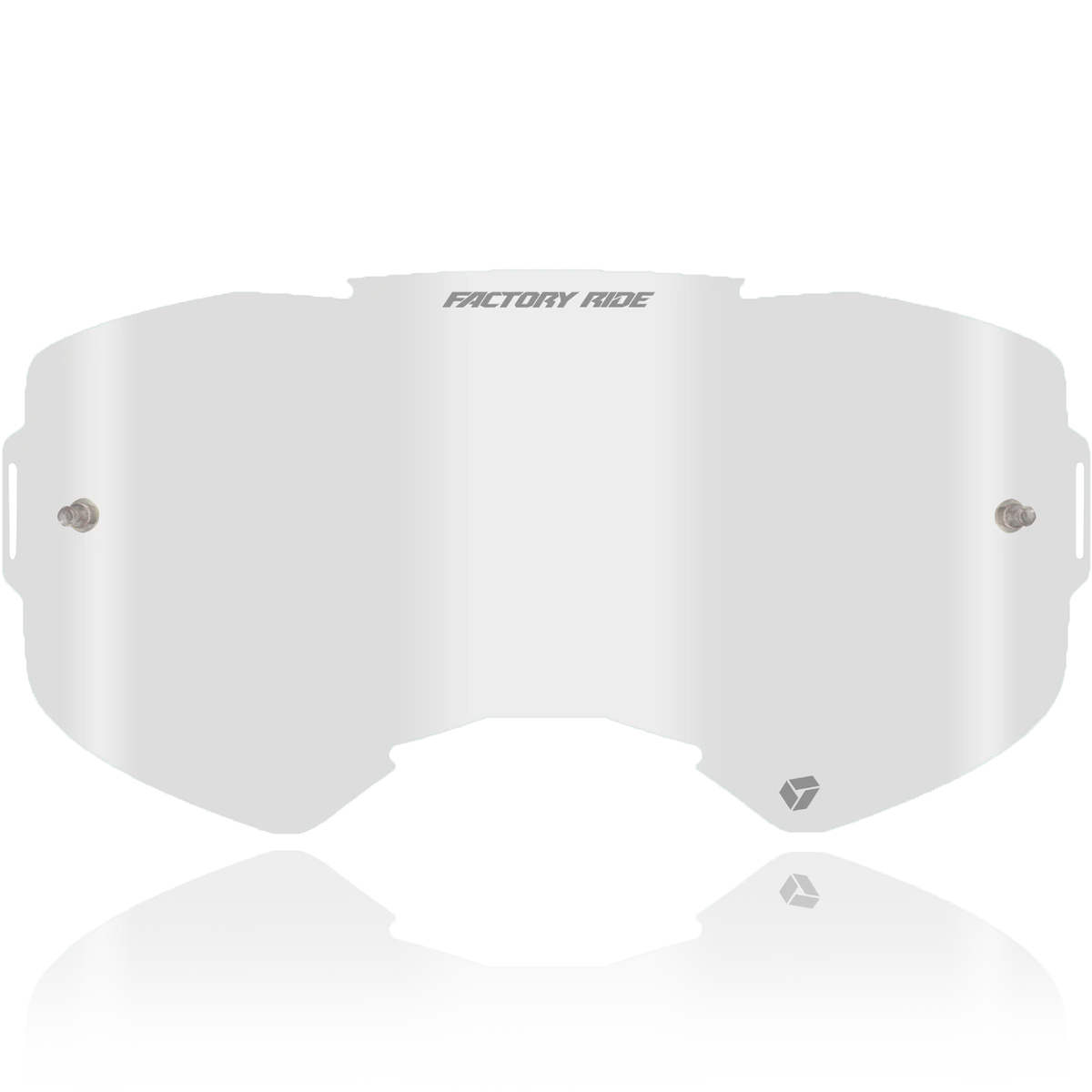 Factory Ride MX Single Lens With Tear Off Post - Clear