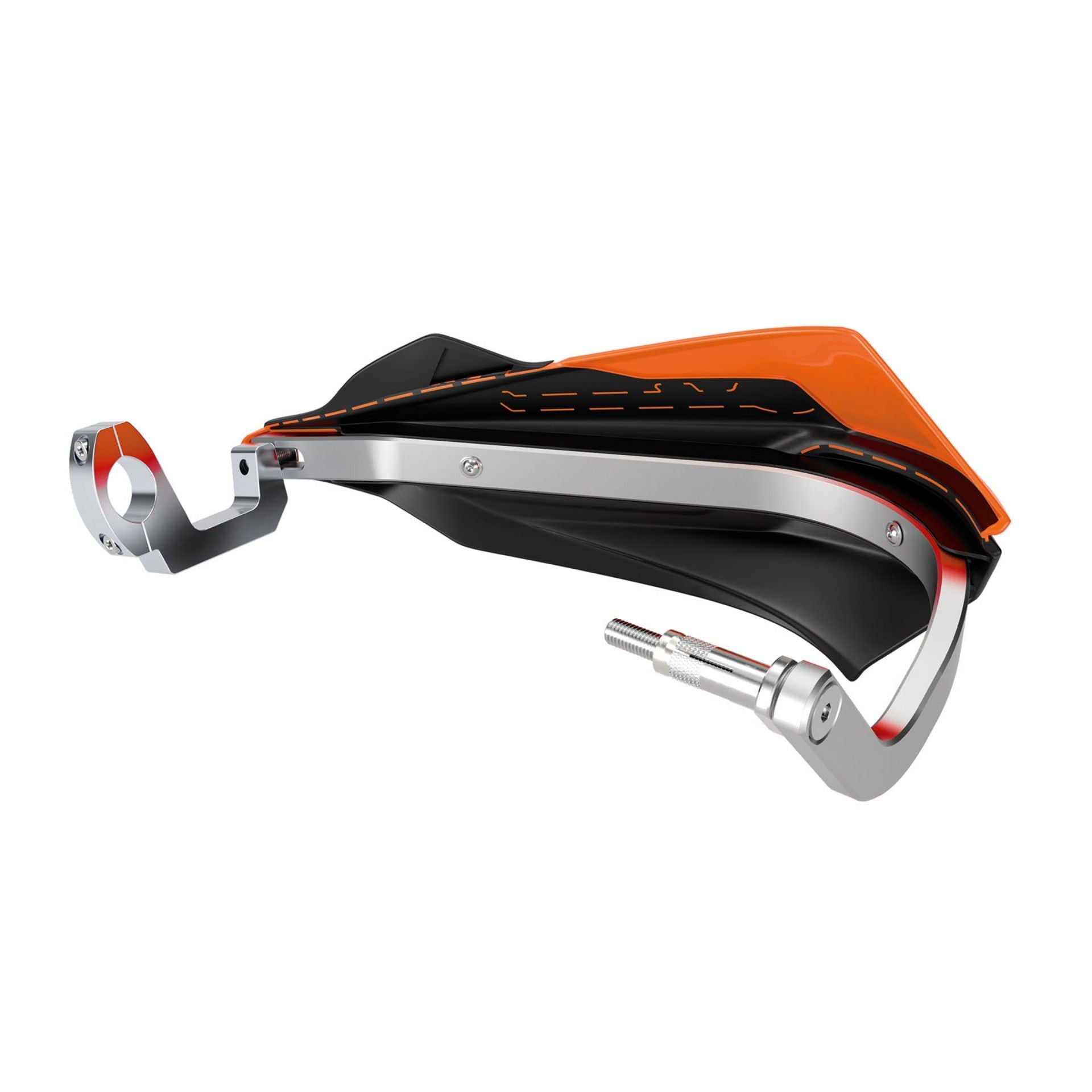 Polisport Trail Blazer Handguards With Fitting Kit Orange/Black