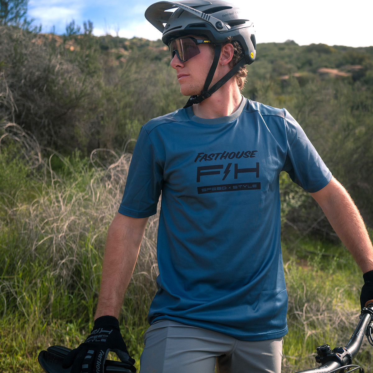 Fasthouse Impakt Crown Short Sleeve MTB Jersey - Slate