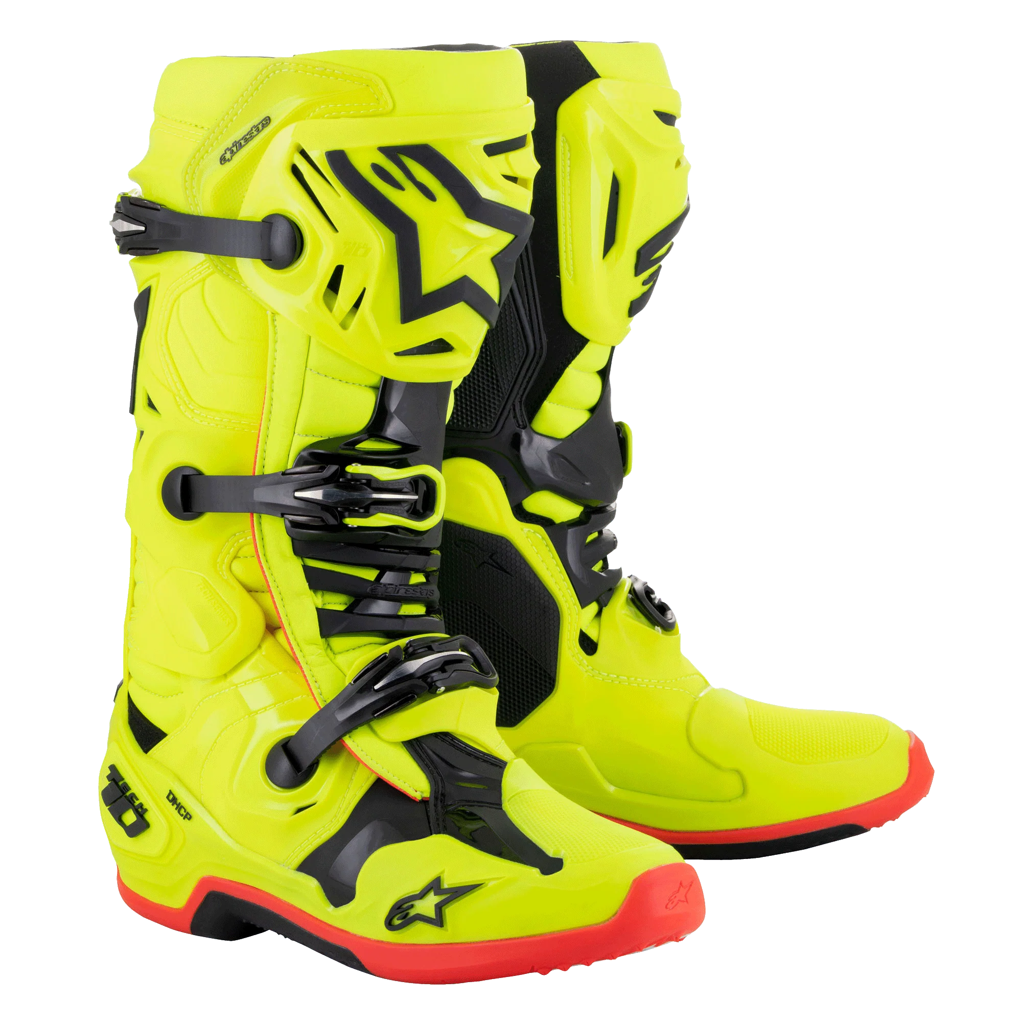 Alpinestars Tech 10 Motocross Boots Yellow Fluo/Black/Red Fluo