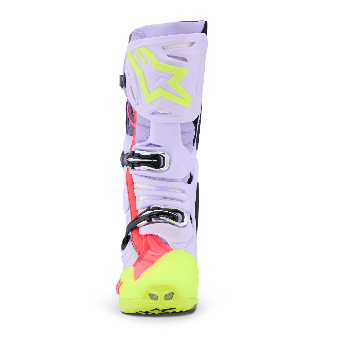 Alpinestars Tech 10 Supervented Motocross Boots Purple/Yellow Fluo/Diva Pink