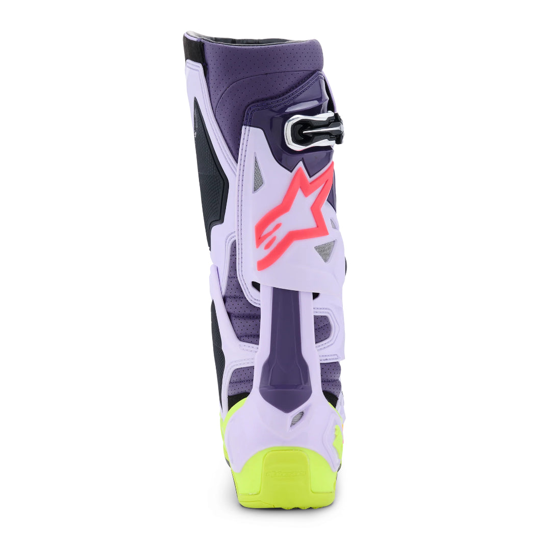 Alpinestars Tech 10 Supervented Motocross Boots Purple/Yellow Fluo/Diva Pink