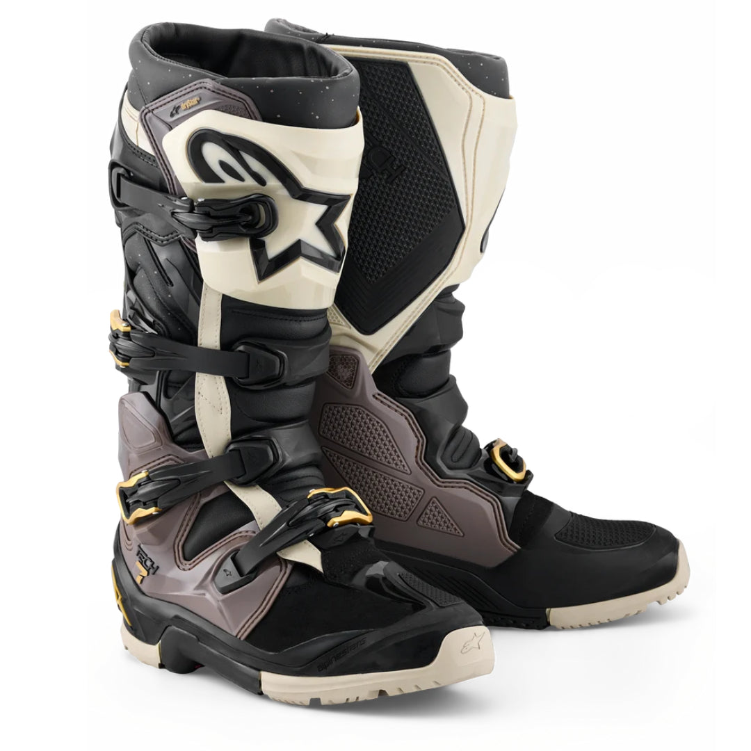 Alpinestars Tech 7 Drystar Enduro Waterproof Boots Black/Dark Grey/Gold