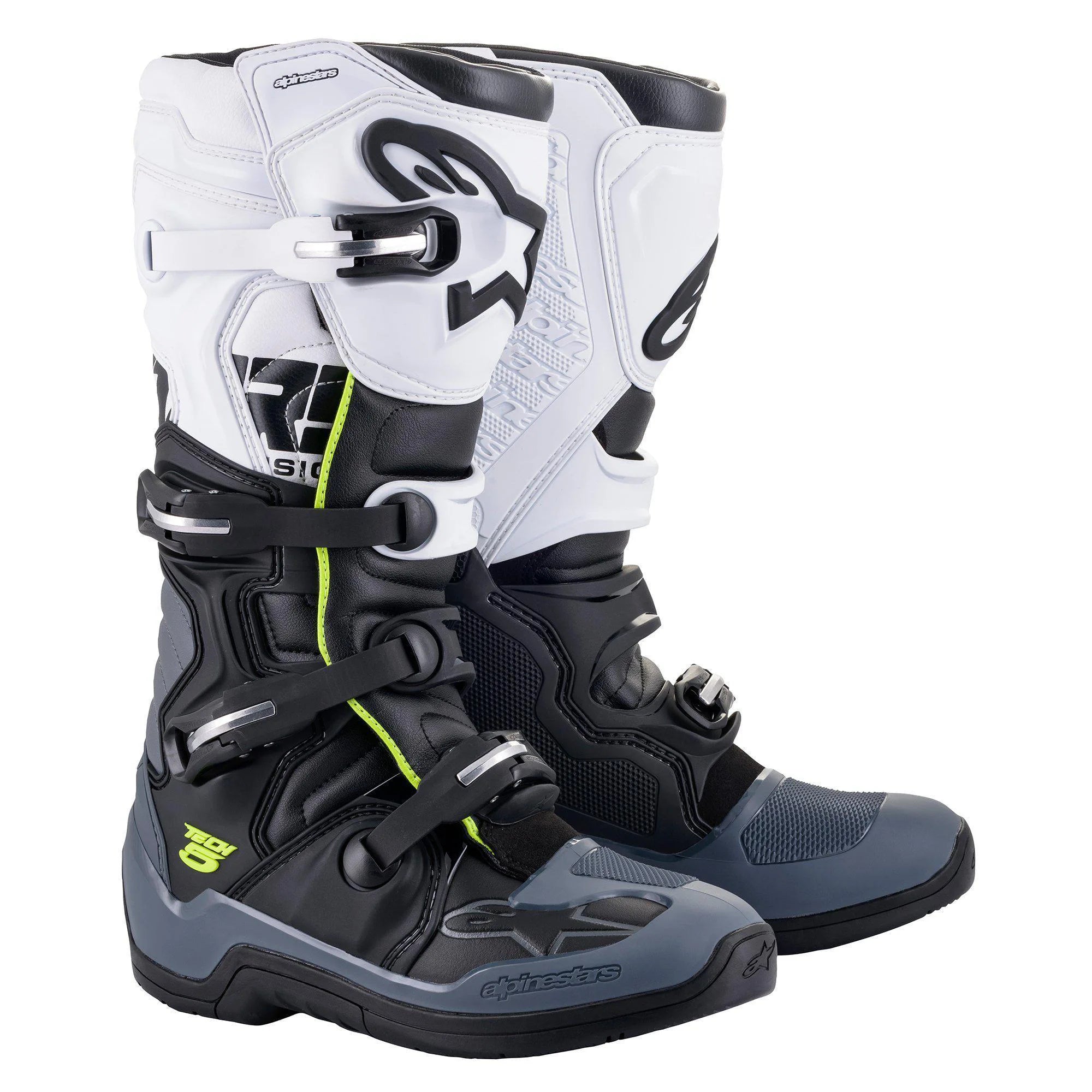 Alpinestars Tech 5 Motocross Boots Black/Grey/White