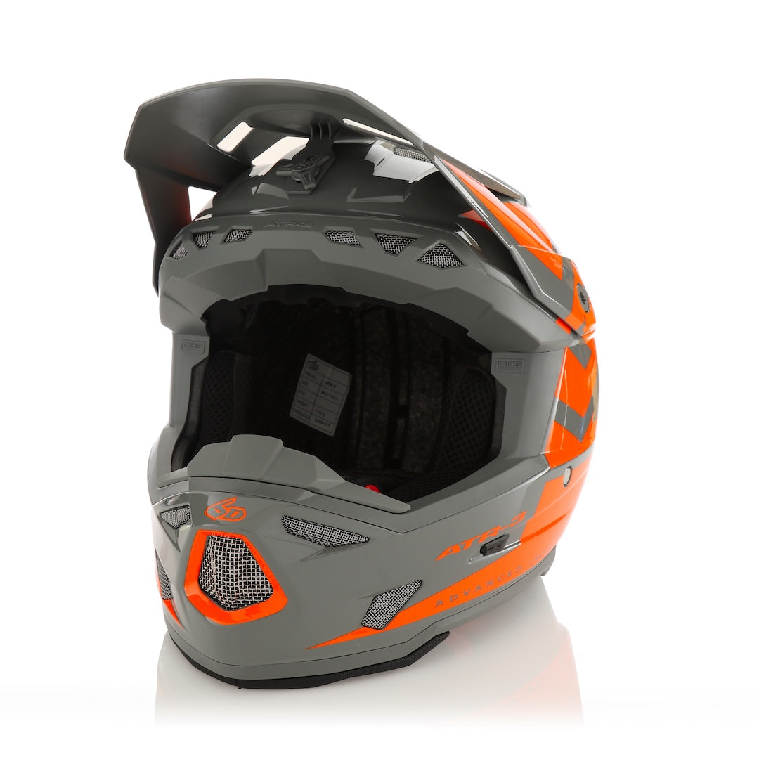 6D ATR-3 MX Helmet Hex Gloss Neon Orange