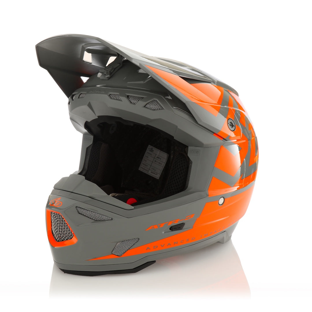 6D ATR-3 MX Helmet Hex Gloss Neon Orange