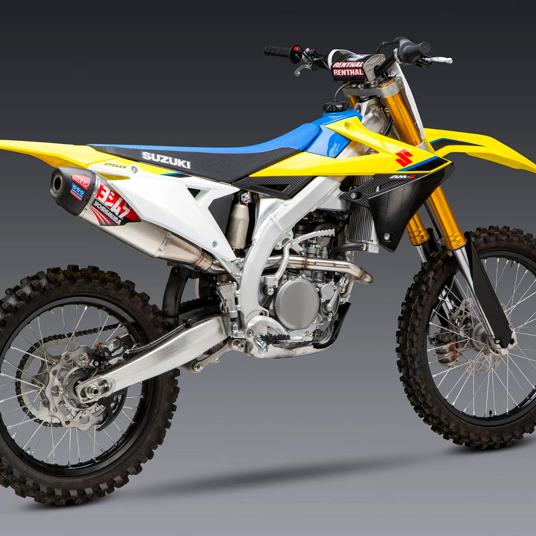 Yoshimura RS-12 Full Exhaust System Suzuki RM-Z250 2019-2023 (S.Steel/Alu/Carbon Cap) Suzuki RM-Z250 2019-2023
