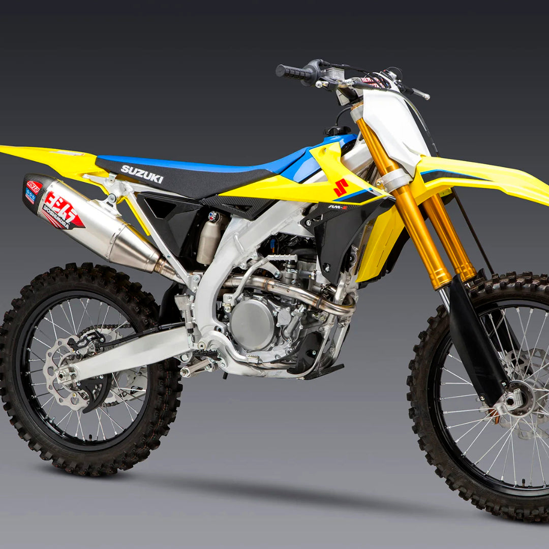 Yoshimura RS-12 Full Exhaust System Suzuki RM-Z250 2019-2023 (S.Steel/Alu/Carbon Cap) Suzuki RM-Z250 2019-2023
