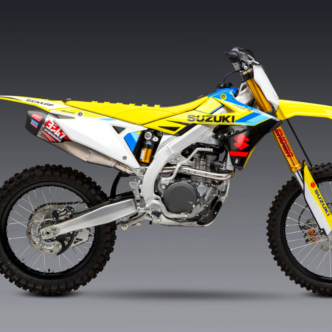 Yoshimura RS-12 Full Exhaust System Suzuki RM-Z450 2018-2024 (S.Steel/Alu/Carbon Cap)