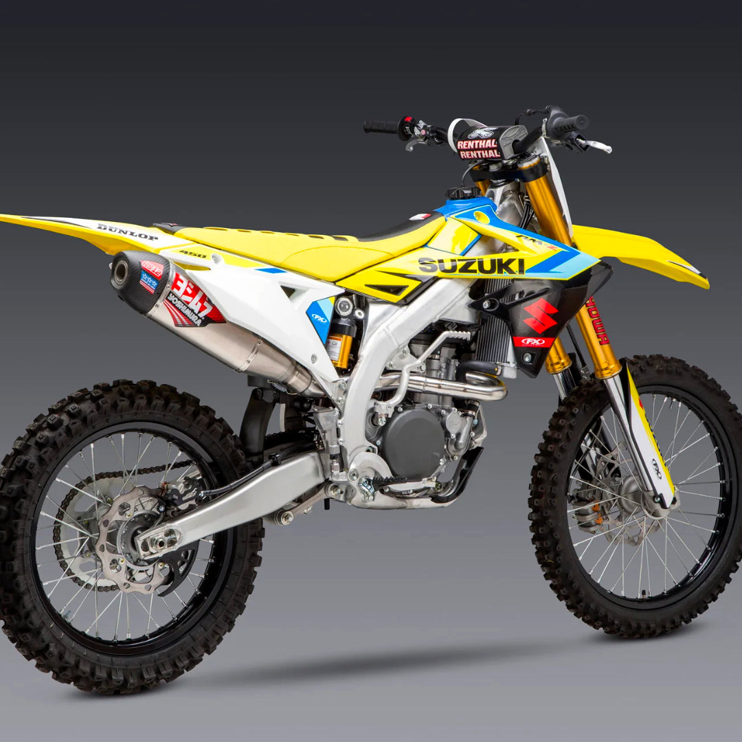 Yoshimura RS-12 Full Exhaust System Suzuki RM-Z450 2018-2024 (S.Steel/Alu/Carbon Cap)