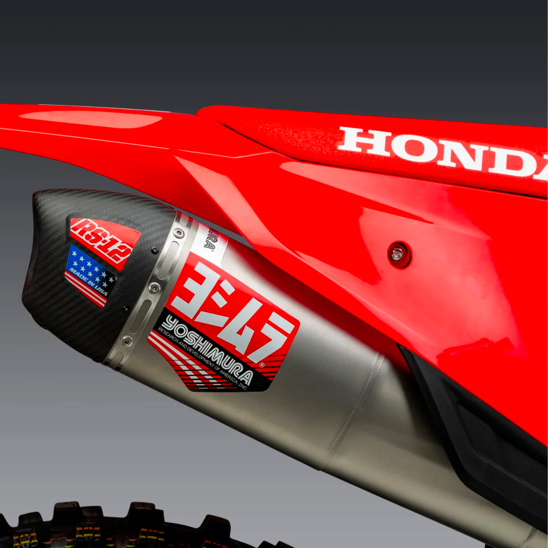 Yoshimura RS-12 Full Exhaust System Honda CRF450R 2021-2024 (S.Steel/S.Steel/Carbon Cap)