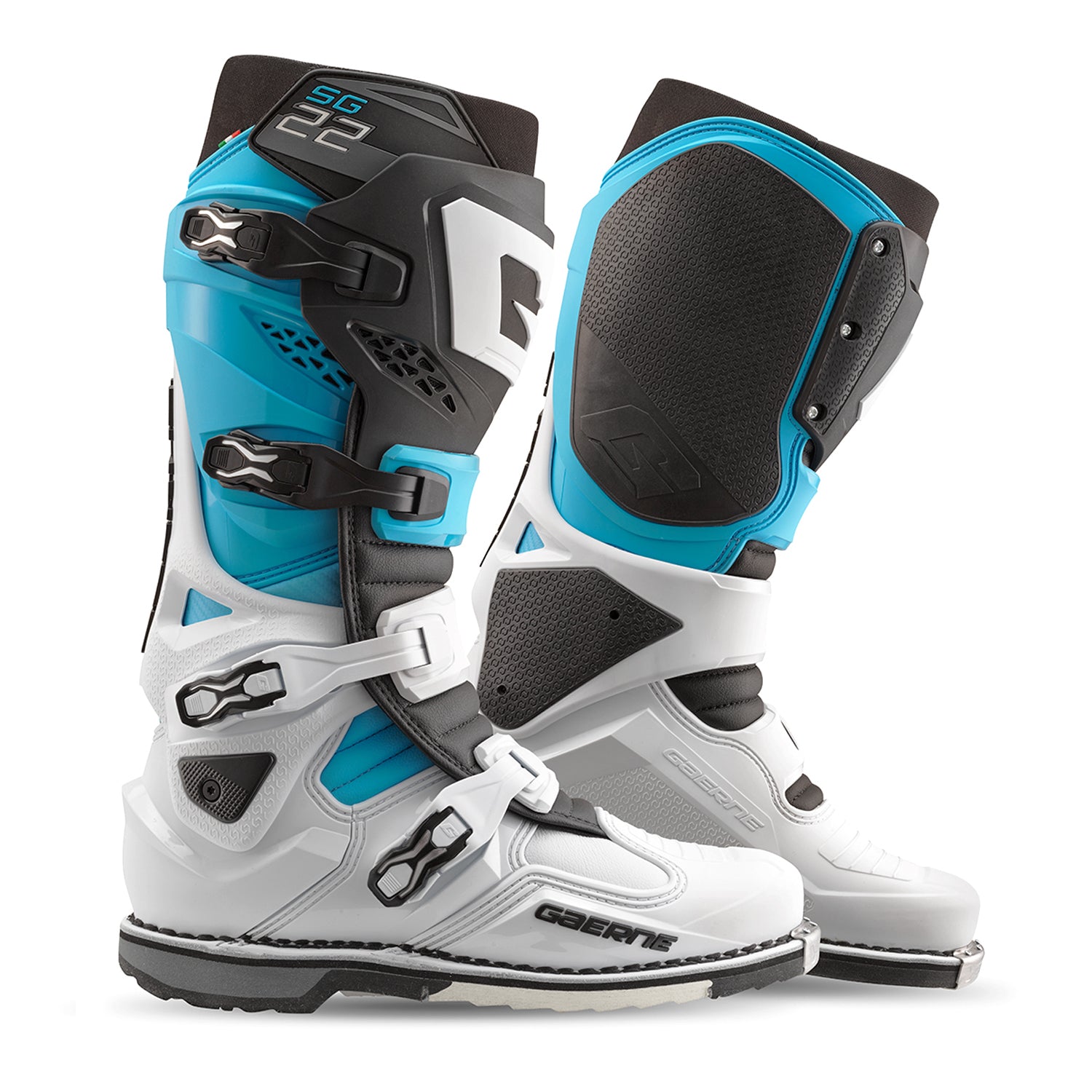 Gaerne SG22 MX Boots White/Black/Blue