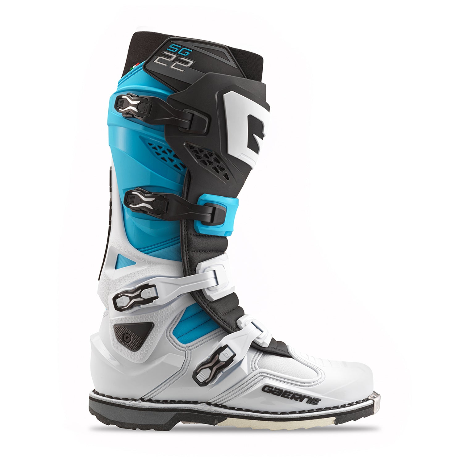 Gaerne SG22 MX Boots White/Black/Blue
