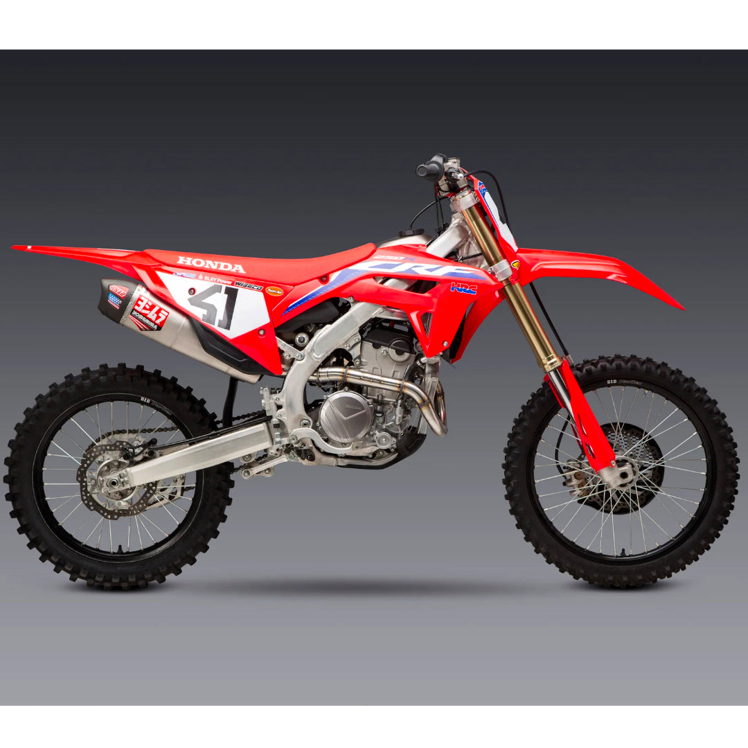 Yoshimura RS-12 Full Exhaust System Honda CRF250R 2022-2024 (S.Steel/S.Steel/Carbon Cap)
