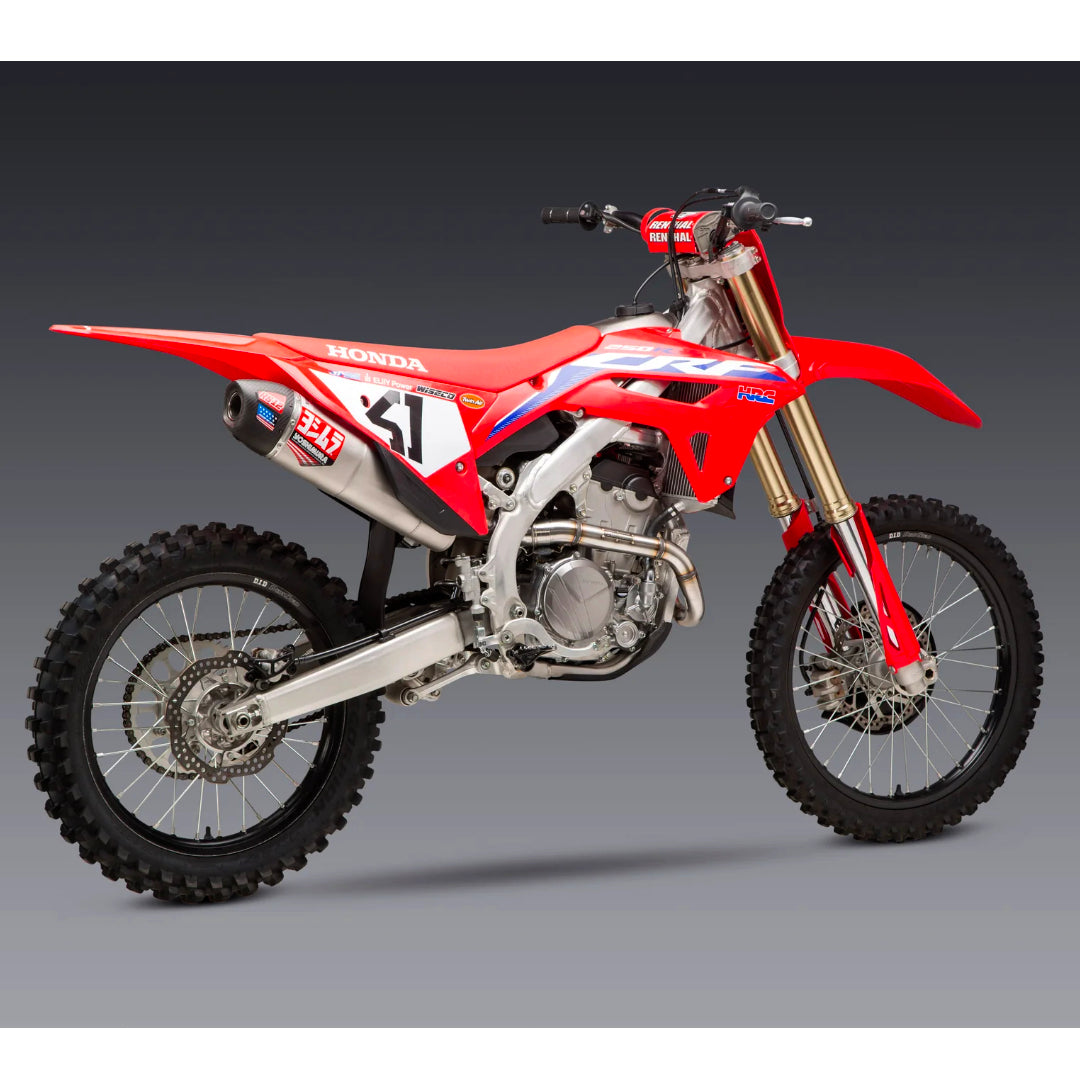 Yoshimura RS-12 Full Exhaust System Honda CRF250R 2022-2024 (S.Steel/S.Steel/Carbon Cap)