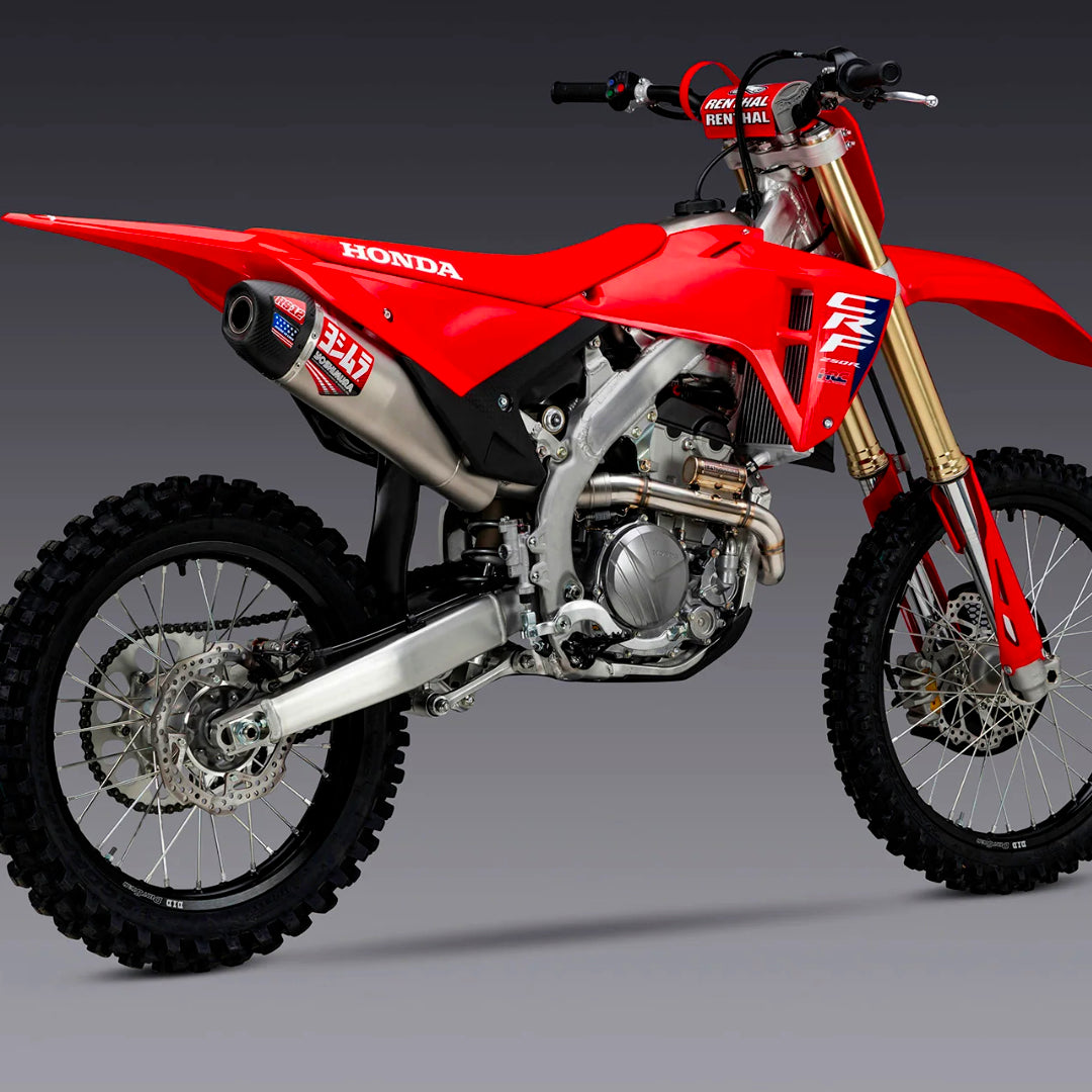 Yoshimura RS-12 Full Exhaust System Honda CRF250R / RX 2025-2026 (S.Steel/S.Steel/Carbon Cap)