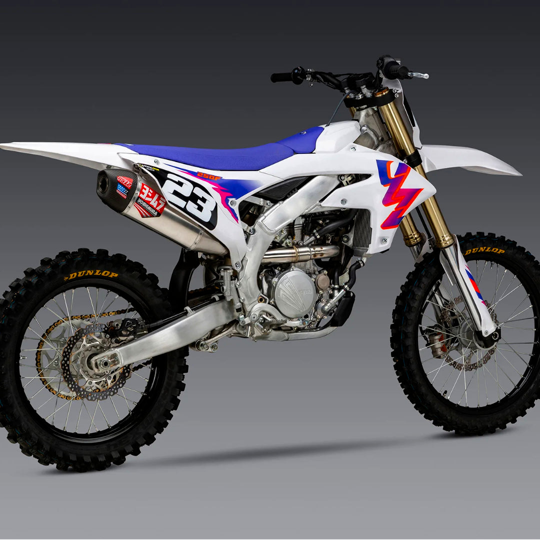 Yoshimura RS-12 Full Exhaust System Yamaha YZ250F 2024 (S.Steel/Alu/Carbon Cap)